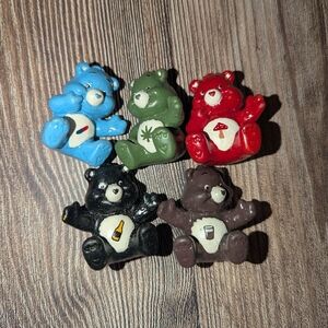 Care Bear Dare Bear PVC Toy Lot Set Of 5